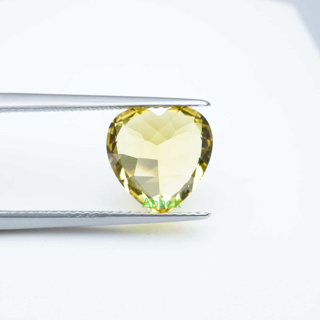 Straight baguette lab grown yellow sapphire
