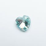 Load image into Gallery viewer, Heart teal moissanite
