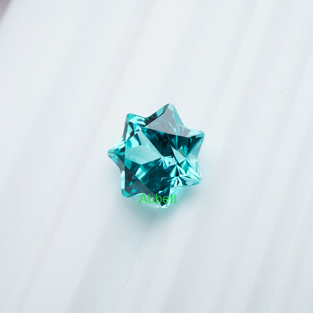 Heptagram lab grown Paraiba YAG
