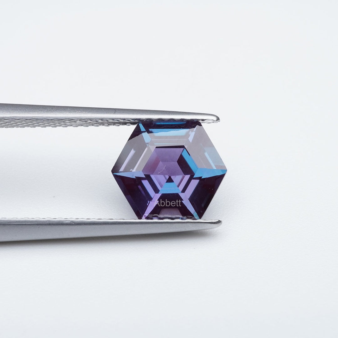 Hexagon lab grown alexandrite