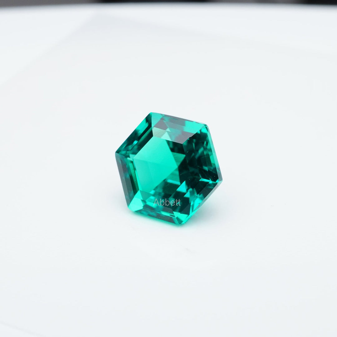 Hexagon lab grown emerald