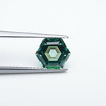 Load image into Gallery viewer, Hexagon lab grown green sapphire
