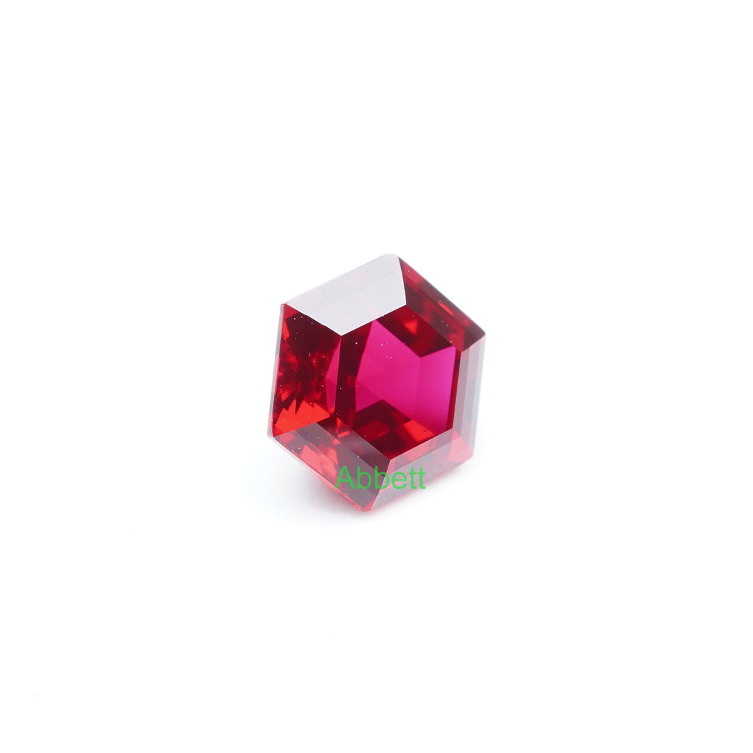 Hexagon lab grown ruby