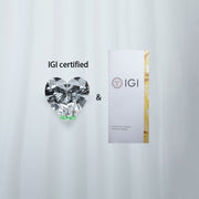 Heart colorless lab grown diamond