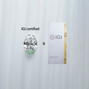 IGI report E-F oval lab grown diamond