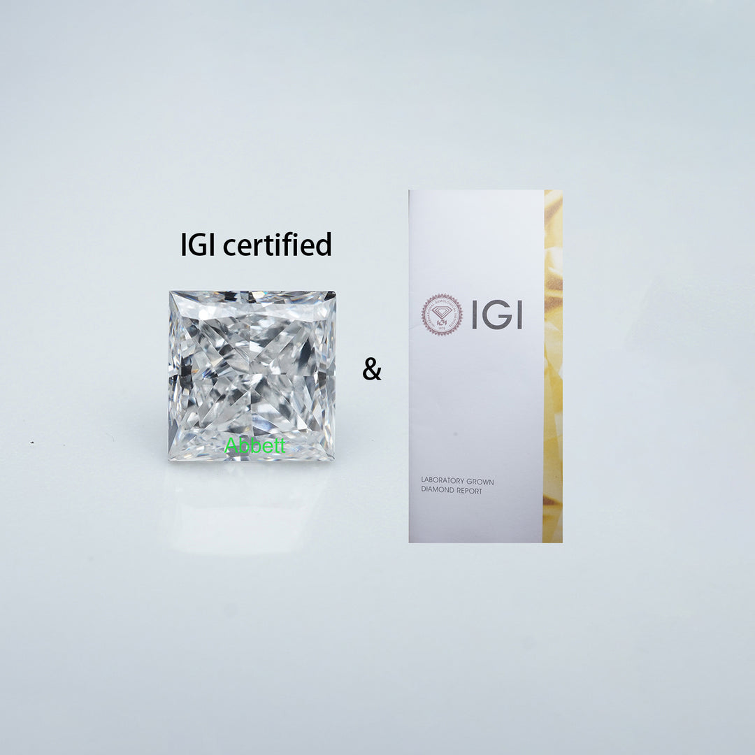 Square princess lab grown diamond