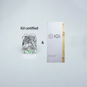 Radiant colorless lab grown diamond