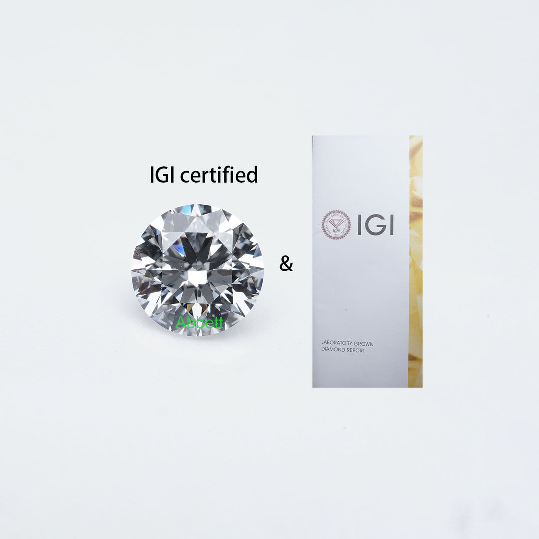 IGI report D-E round lab grown diamond