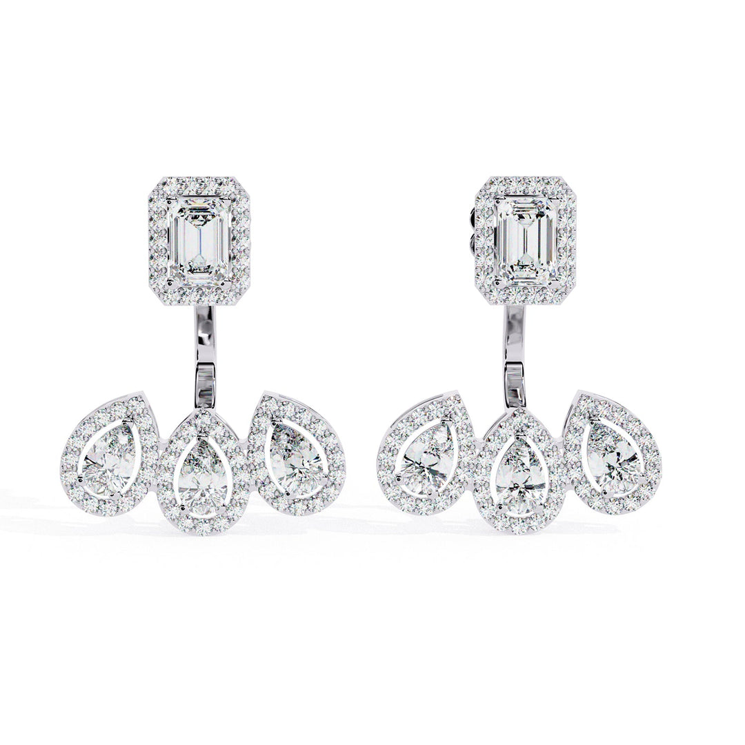 Multi  Halo Jackets Earring JAHA1374
