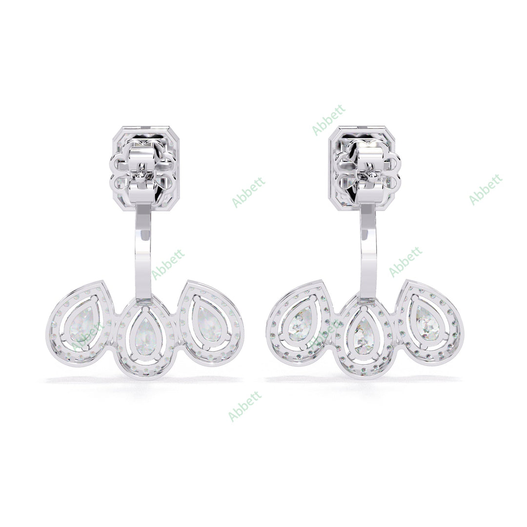 Multi  Halo Jackets Earring JAHA1374