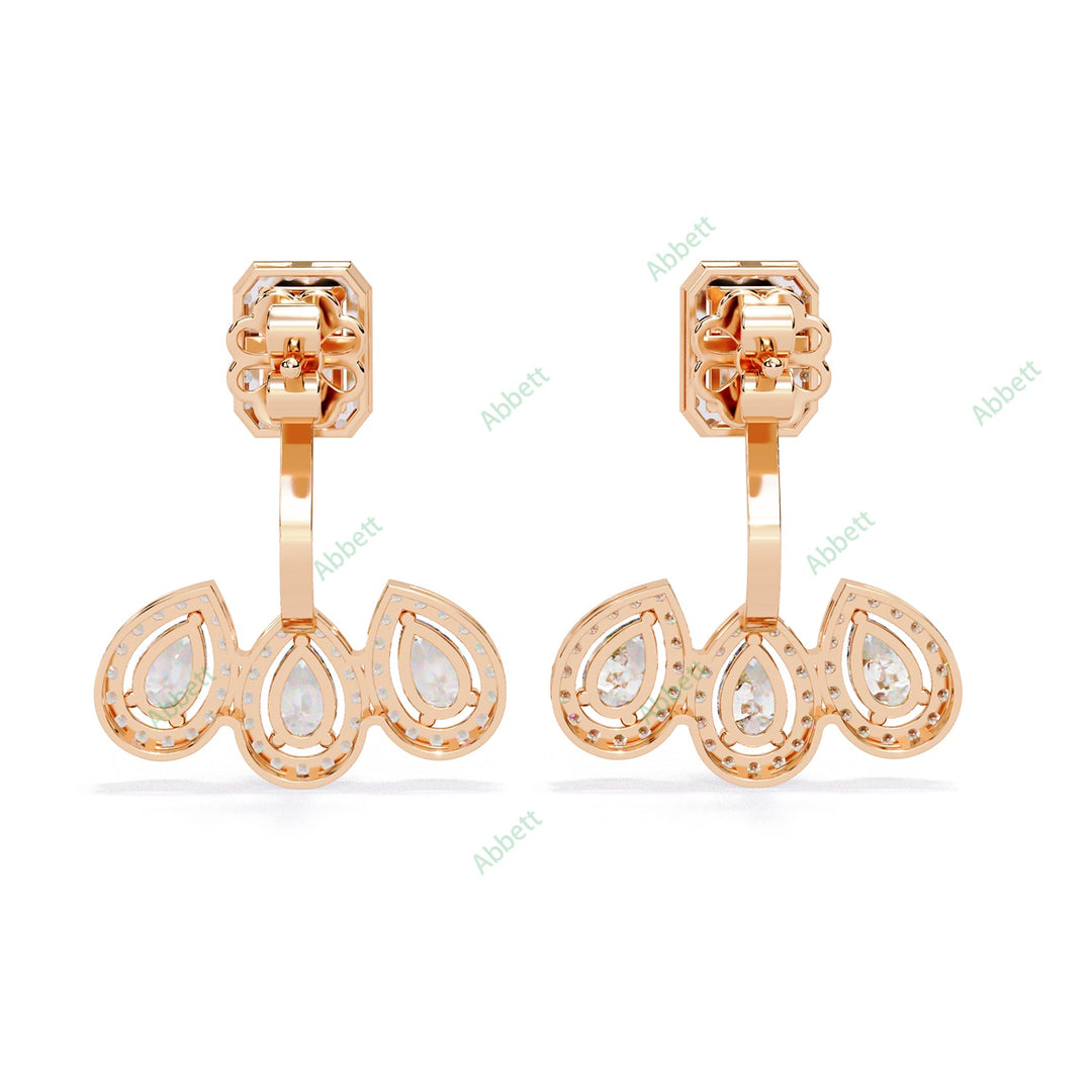 Multi  Halo Jackets Earring JAHA1374