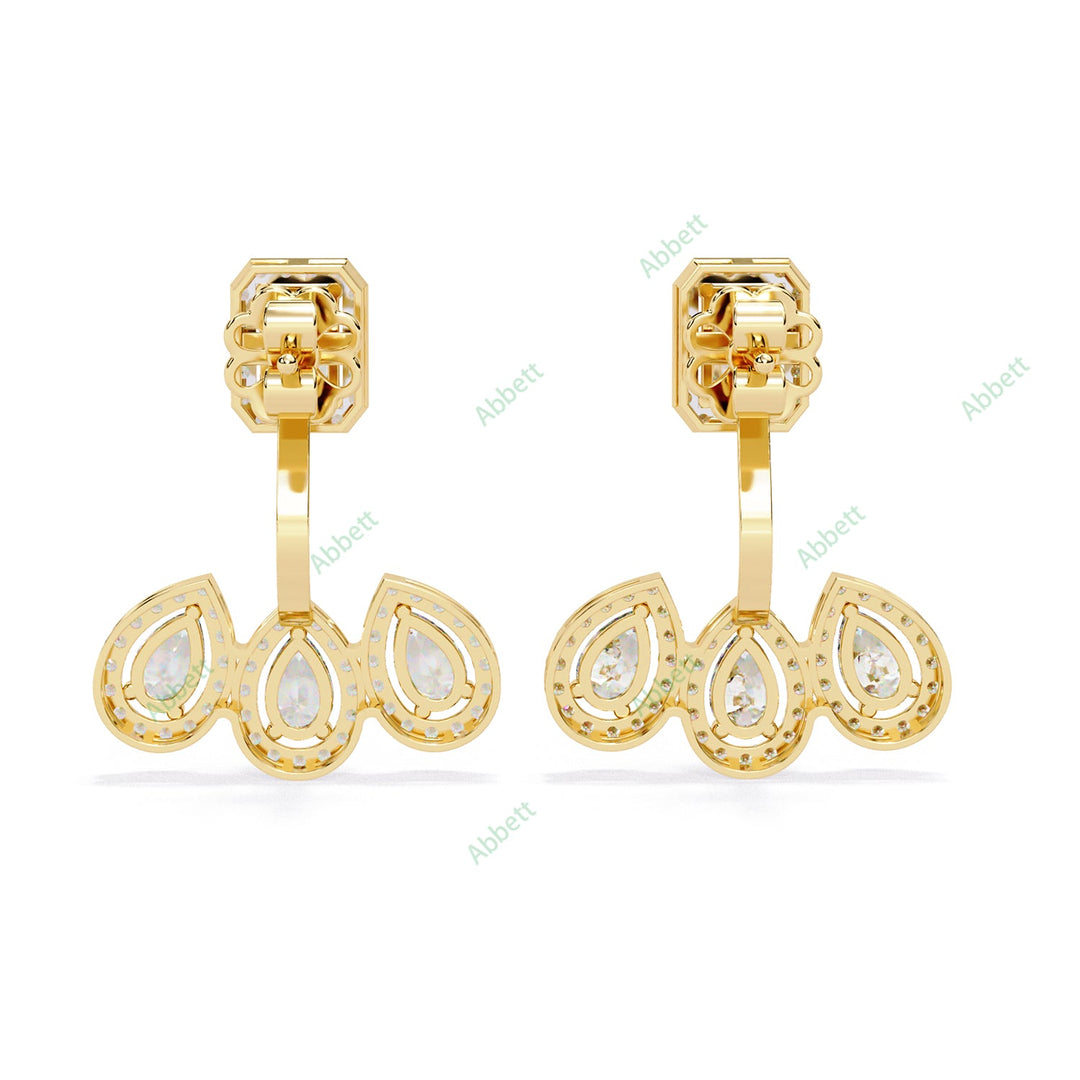 Multi  Halo Jackets Earring JAHA1374