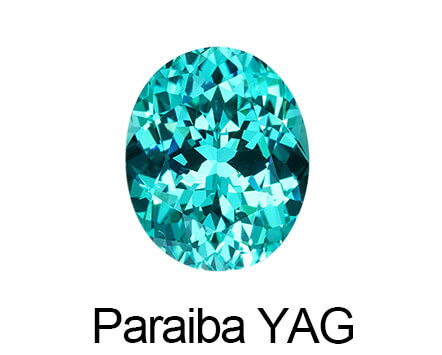 Lab-grown Paraiba YAG gemstone