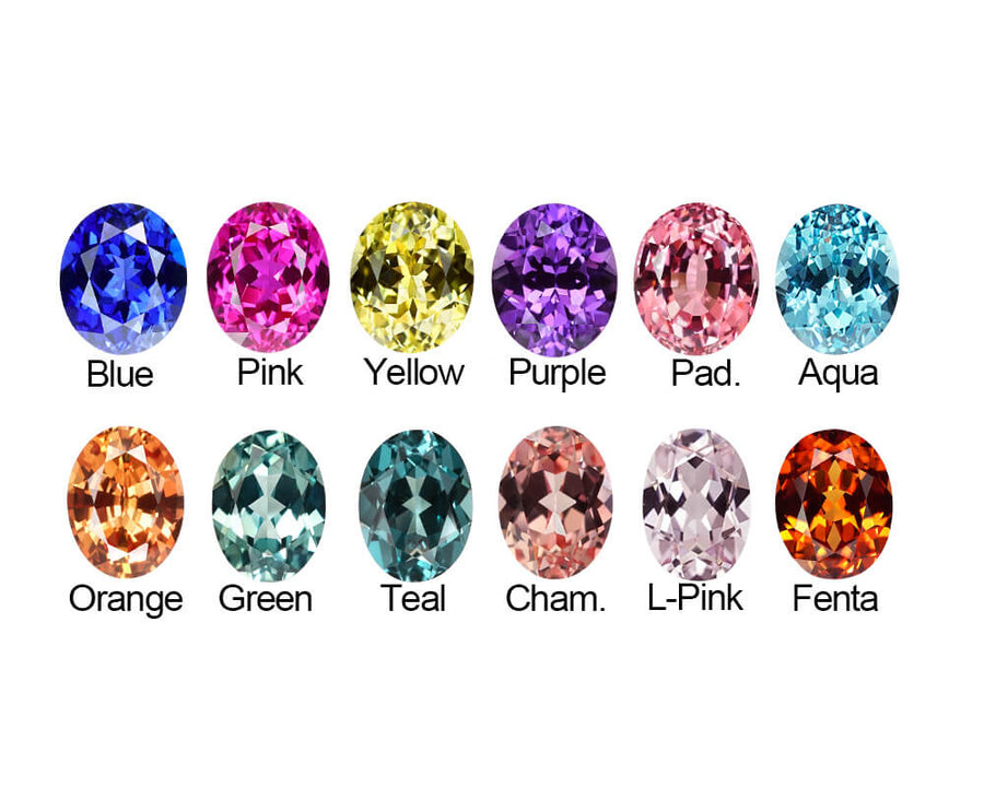 Lab-grown sapphire gemstone