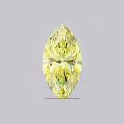 Marquise lab grown yellow diamond