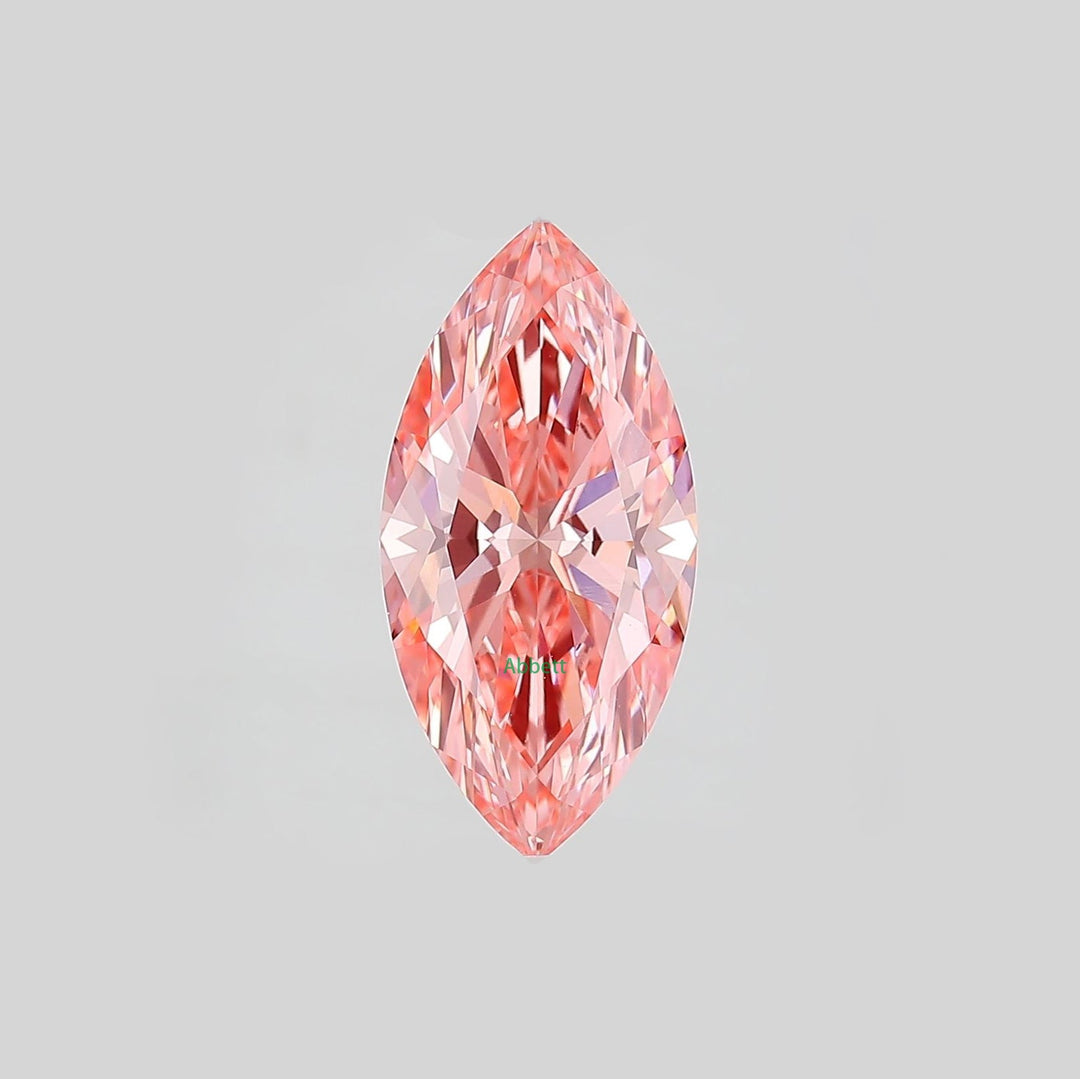 Marquise lab grown pink diamond