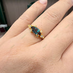 Load image into Gallery viewer, Marquise Lab Grown Alexandrite Ring | 1.4ct Elongated 5x10mm Diamond Accent Engagement Ring