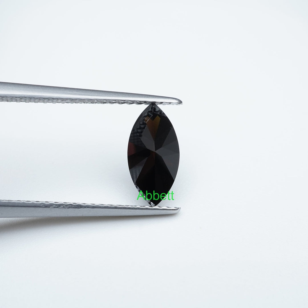 Marquise black moissanite