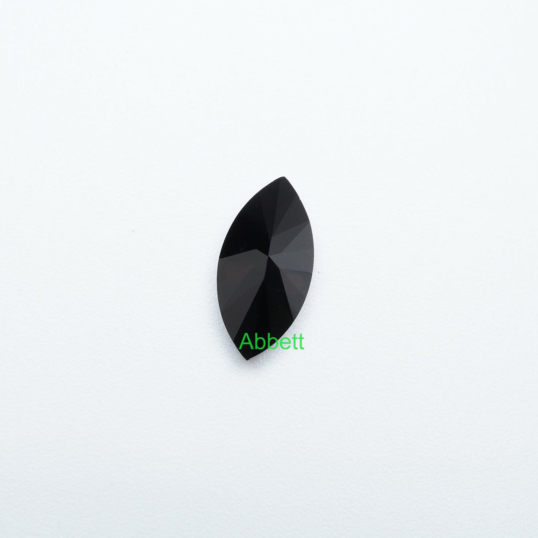 Marquise black moissanite