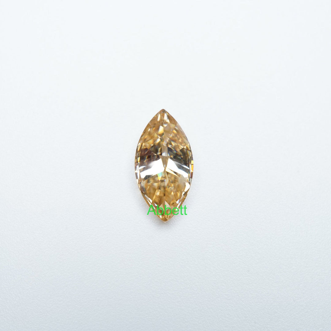 Marquise brown moissanite