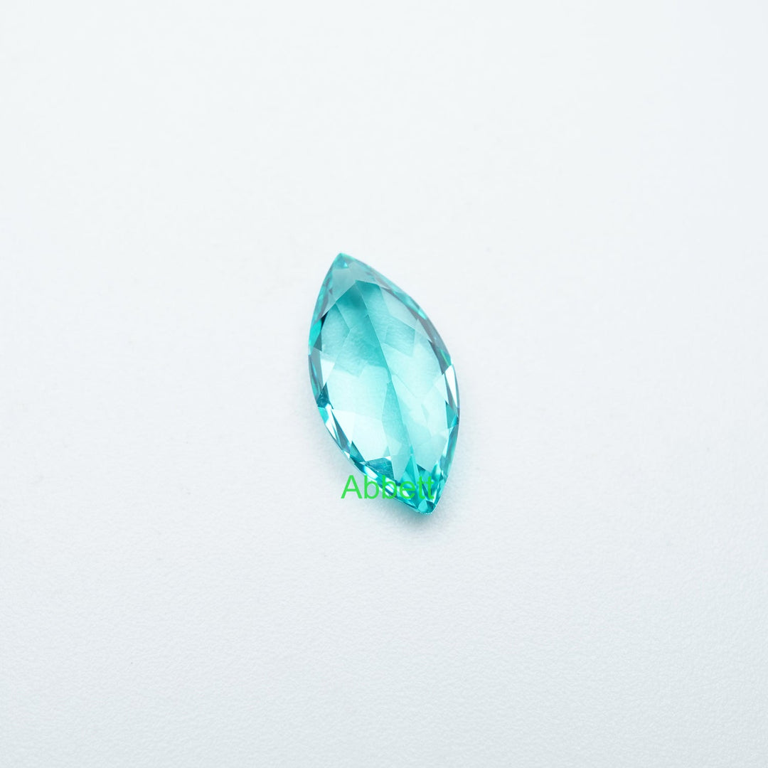 Marquise lab grown Paraiba YAG