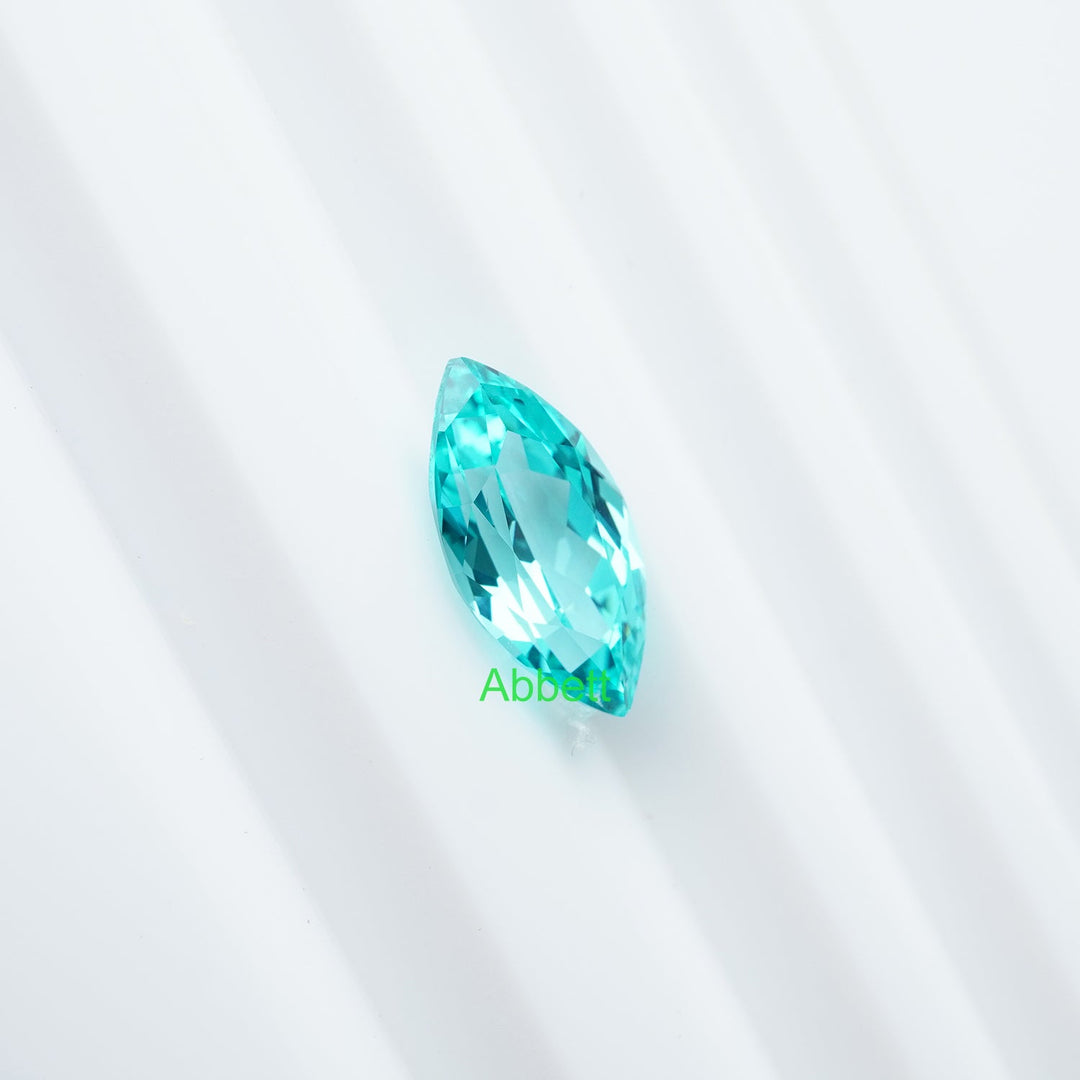 Marquise lab grown Paraiba YAG