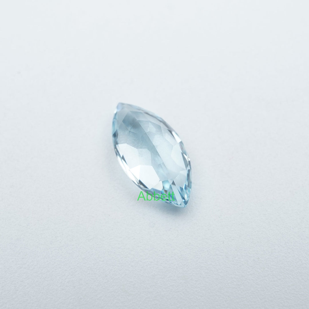 Marquise lab grown aqua sapphire