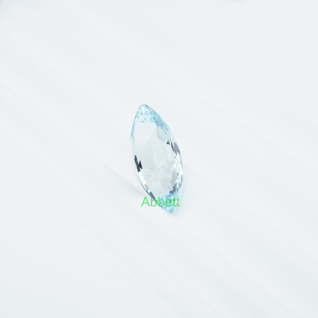 Marquise lab grown aqua sapphire