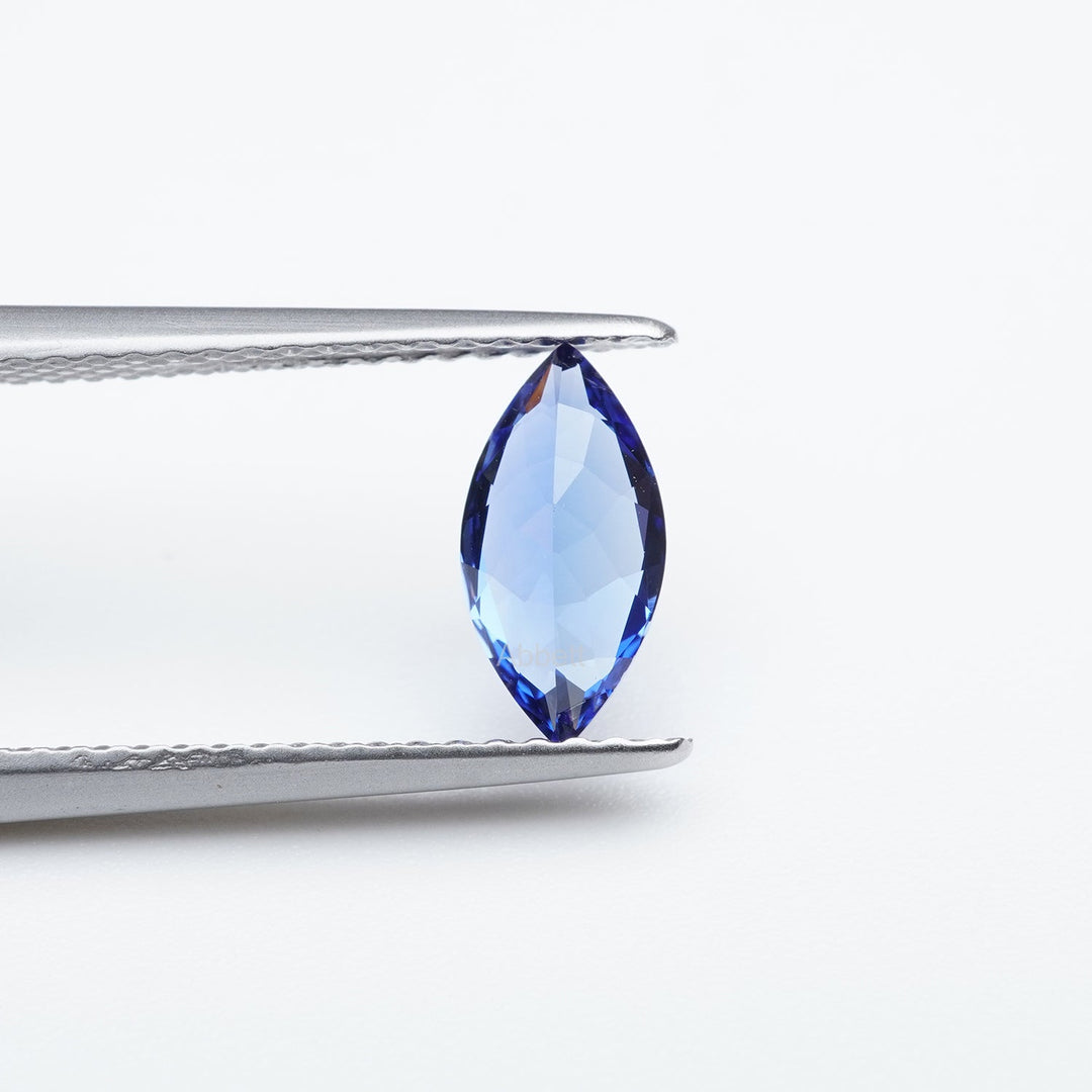 Marquise lab grown blue sapphire
