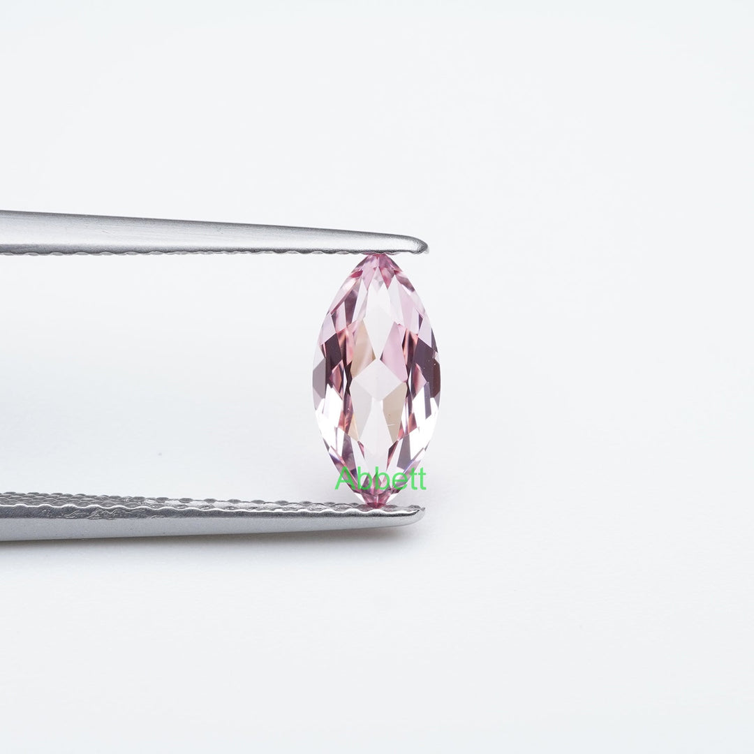 Marquise lab grown champagne sapphire