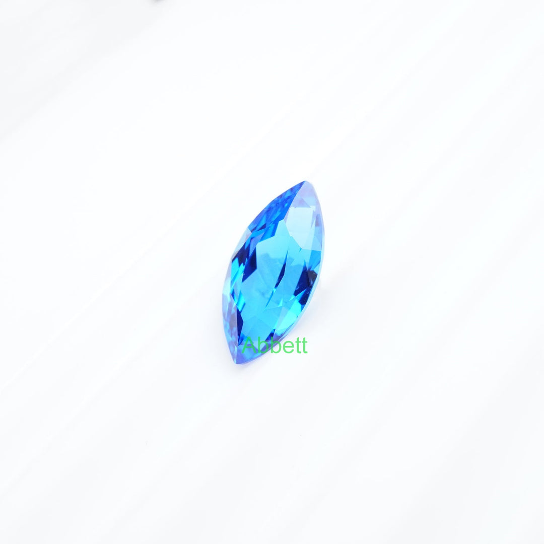 Marquise lab grown cobalt spinel