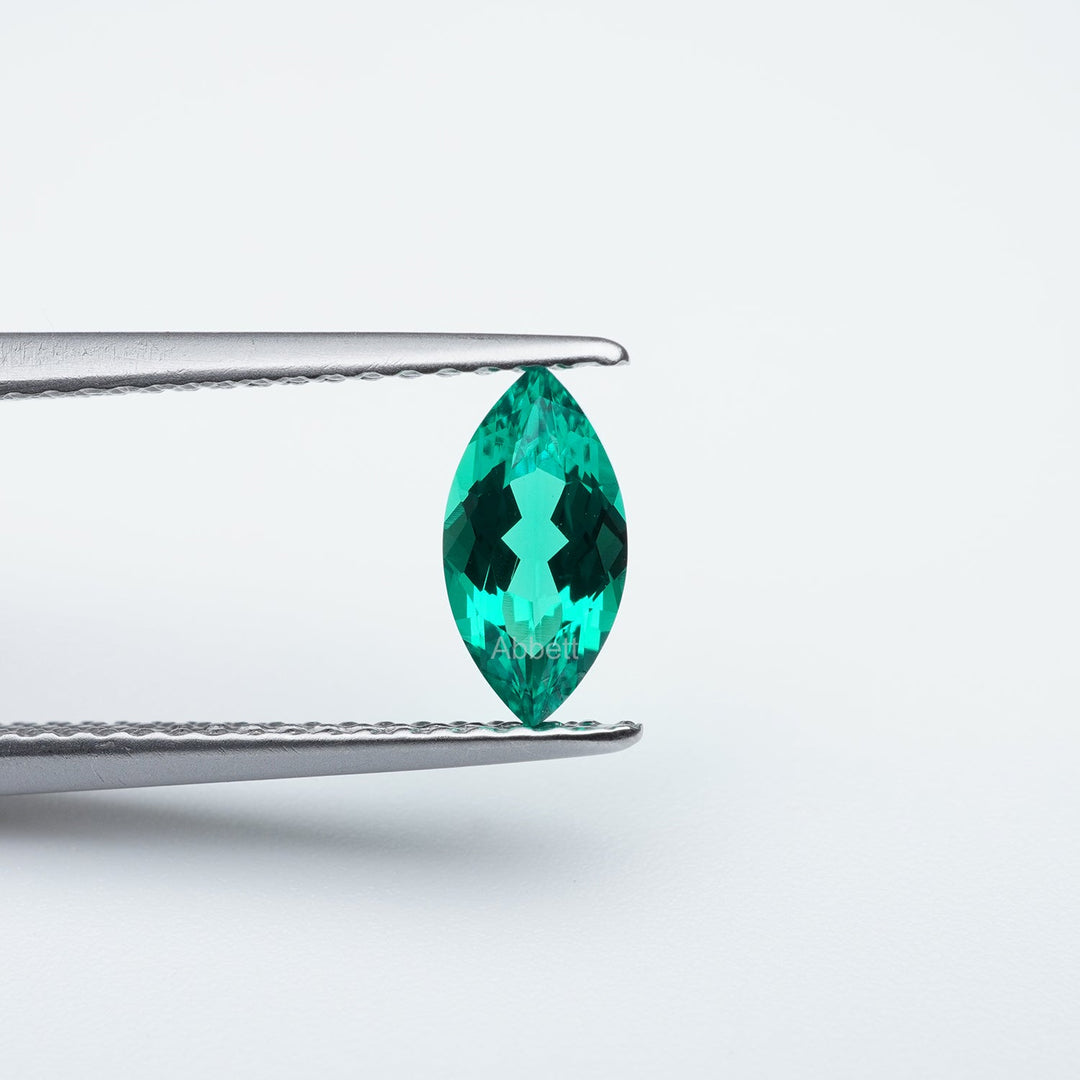 Marquise lab grown emerald
