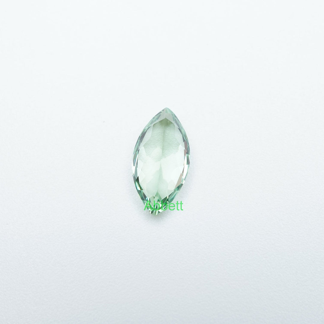 Marquise lab grown green sapphire