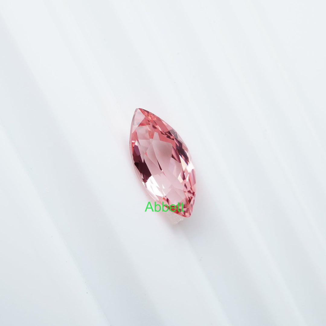 Marquise lab grown padparadscha sapphire