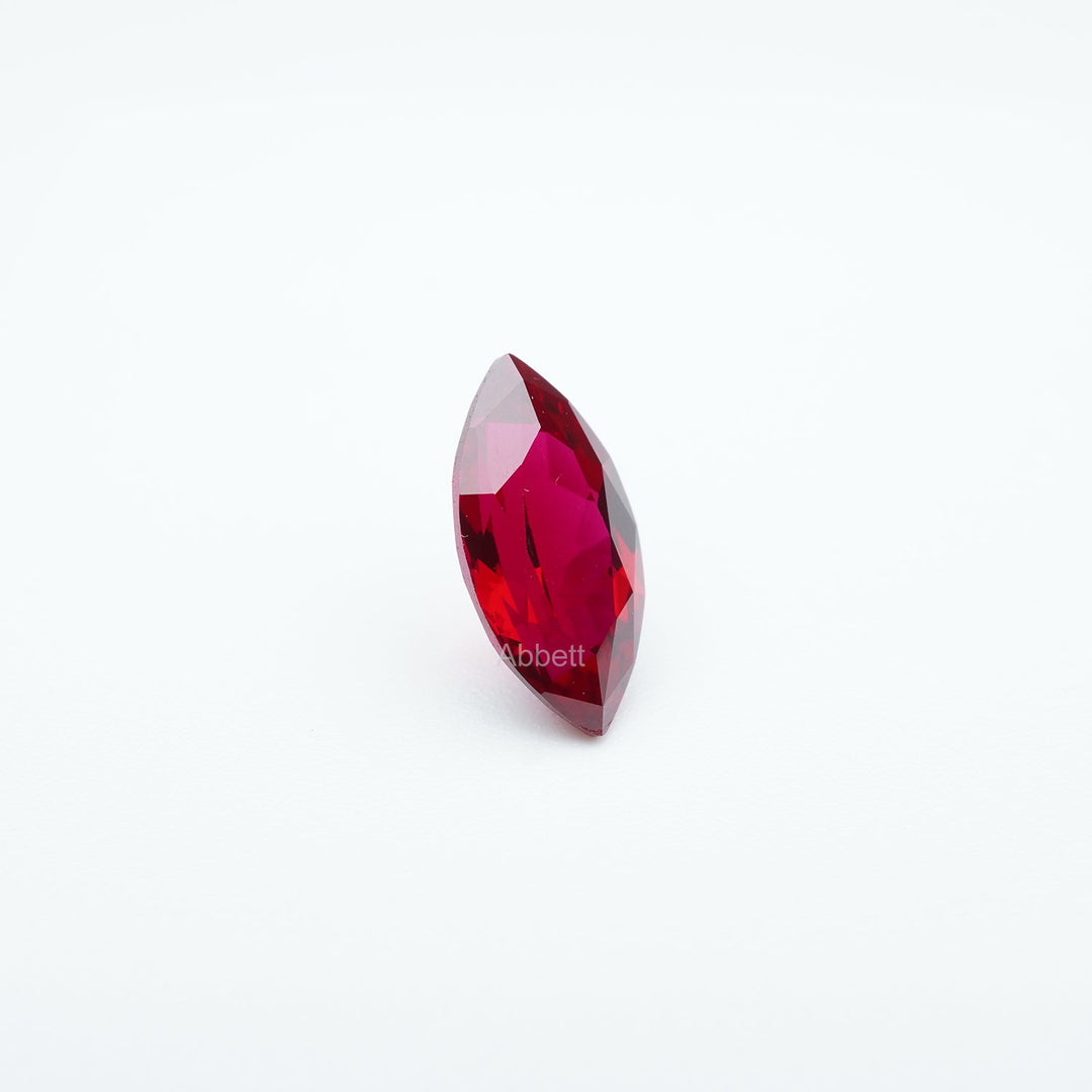 Marquise lab grown ruby