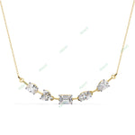 Load image into Gallery viewer, Multi  Curved Bar Necklace NECU1296

