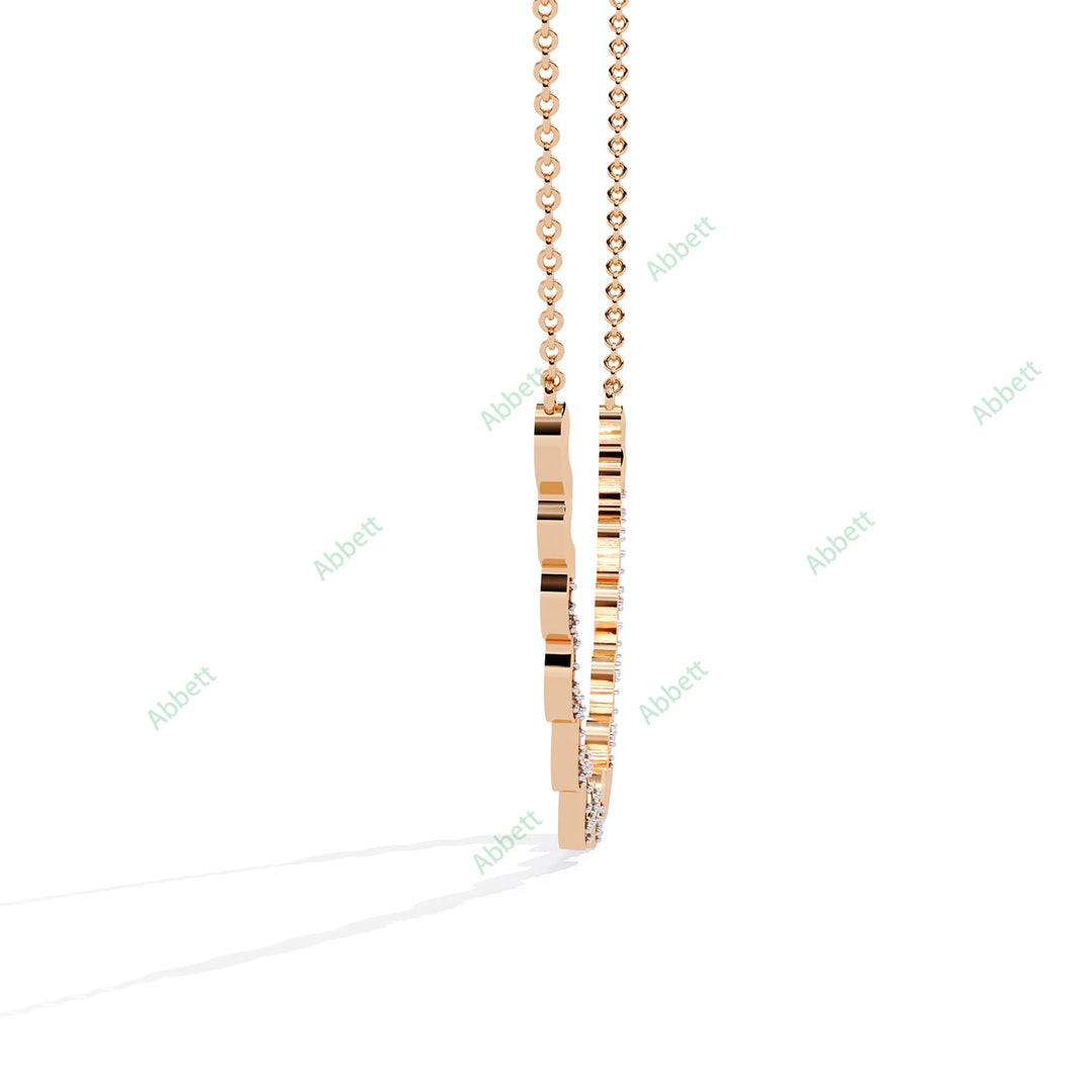 Round Curved Bar Necklace NECU1299