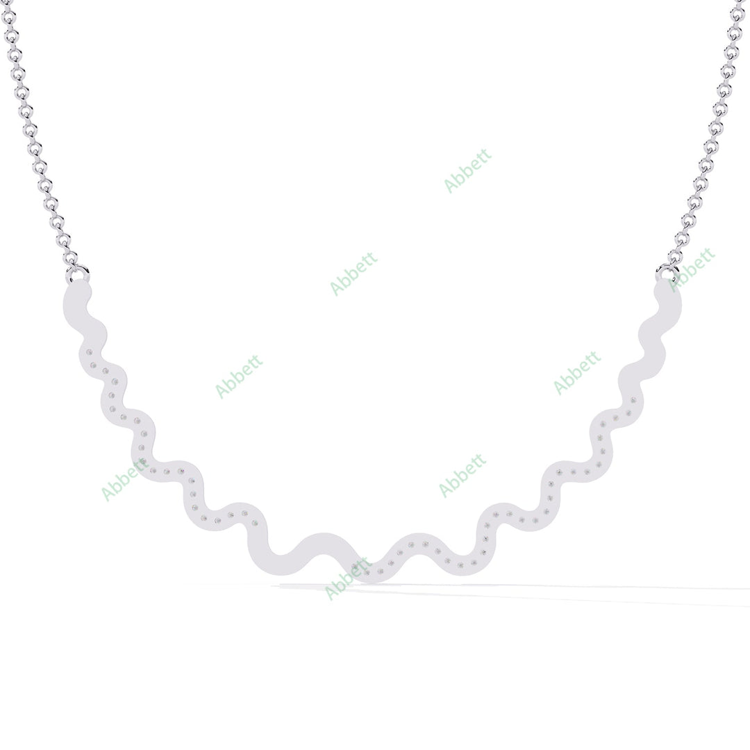 Round Curved Bar Necklace NECU1299