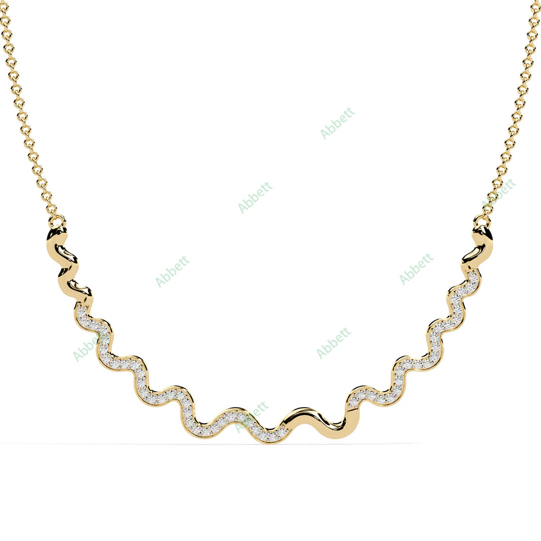 Round Curved Bar Necklace NECU1299