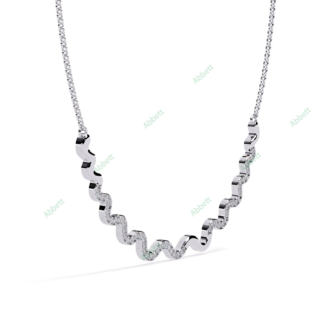 Round Curved Bar Necklace NECU1299