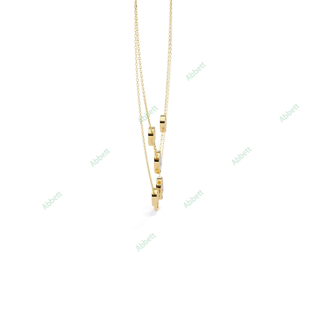 Round Layered Necklace NELA1279