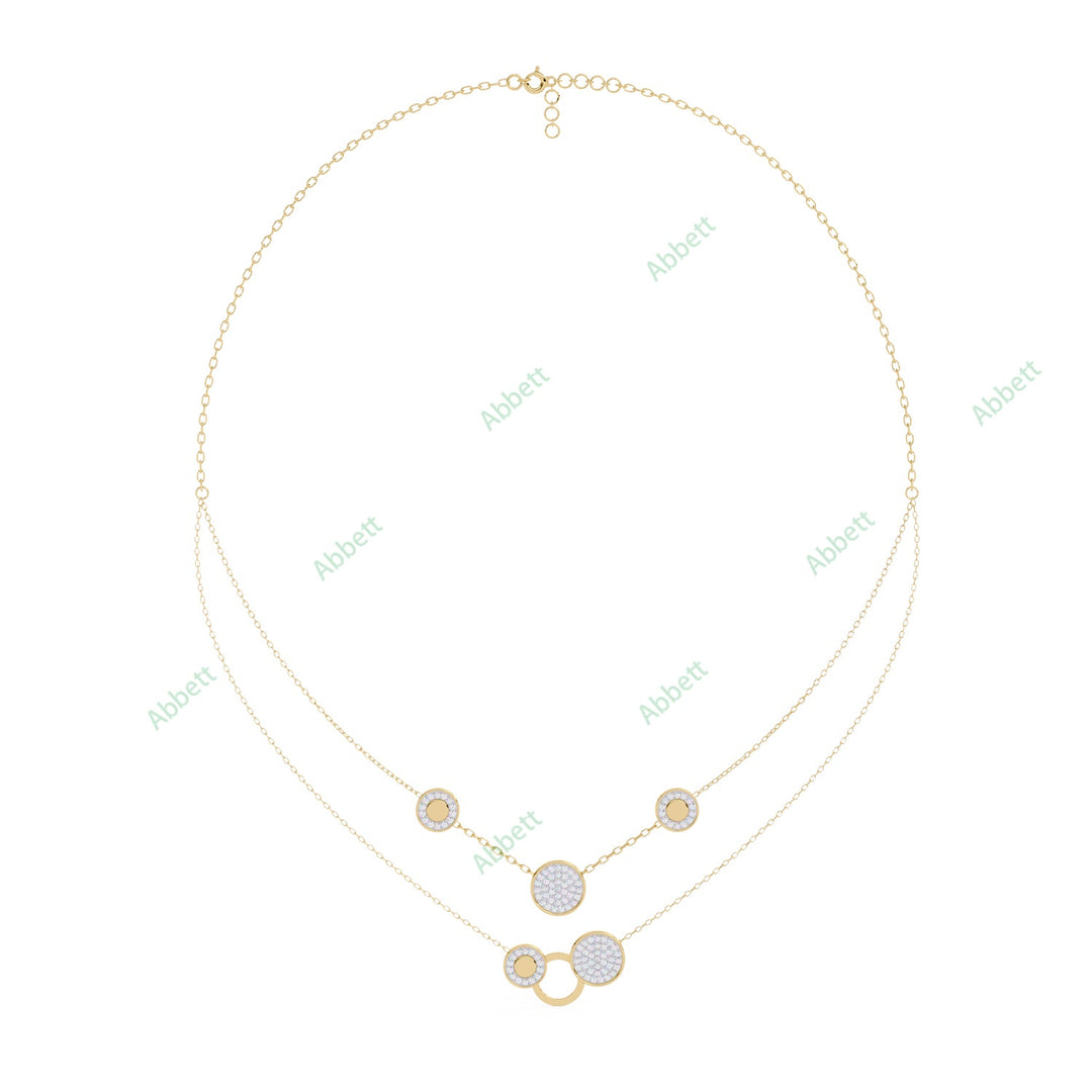 Round Layered Necklace NELA1279