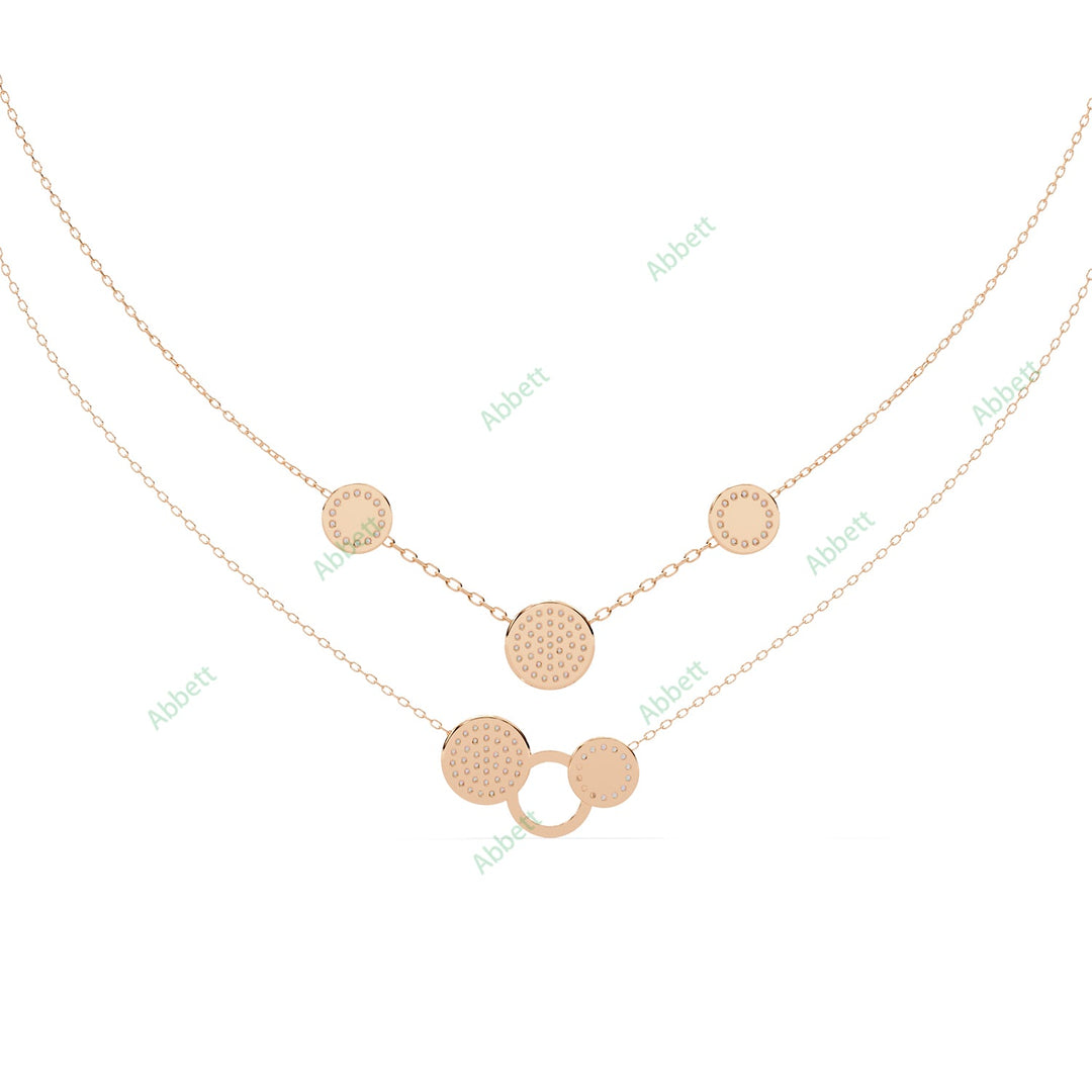 Round Layered Necklace NELA1279
