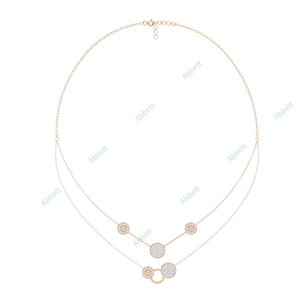 Round Layered Necklace NELA1279