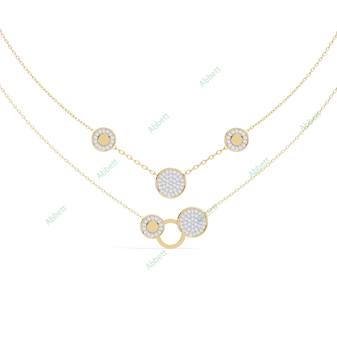 Round Layered Necklace NELA1279