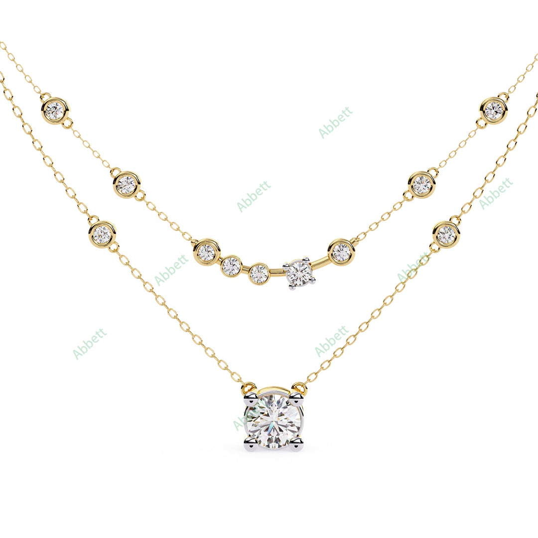 Round Layered Necklace NELA1280