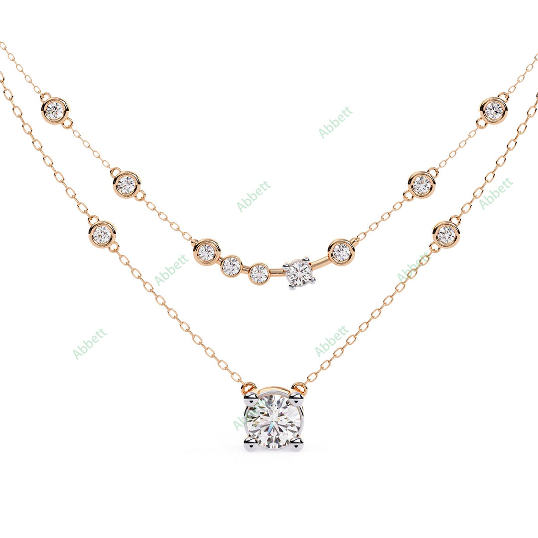 Round Layered Necklace NELA1280