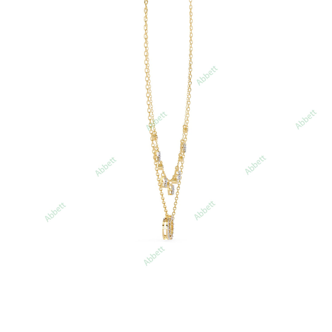 Round Layered Necklace NELA1282
