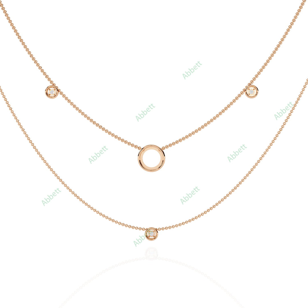 Round Layered Necklace NELA1288