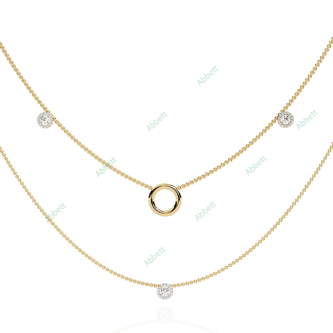 Round Layered Necklace NELA1288